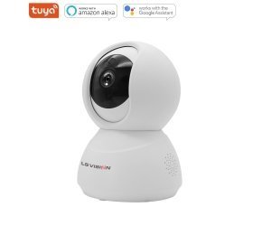LS VISION Mini Smart Tuya Two Way Audio Motion Detection Alarm System 2MP 1080P HD Infrared Wifi 360 Panoramic PTZ IP Camera for Home Security 5