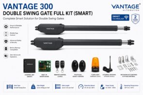 VANTAGE 300 DOUBLE SWING GATE FULL KIT(SMART)