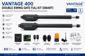 VANTAGE 400 DOUBLE SWING GATE FULL KIT(SMART)