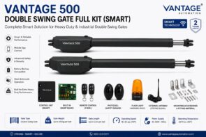 VANTAGE 500 DOUBLE SWING GATE FULL KIT(SMART)