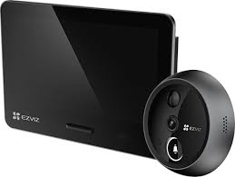 EZVIZ 4K AI Smart Peephole Camera Wireless Door Viewer, Facial Recognition Human Detection, 155° Wide View WDR, Two-Way Talk Weatherproof, 512G Storage No Monthly Fee, Easy Install 14–50mm Doors (EP4)